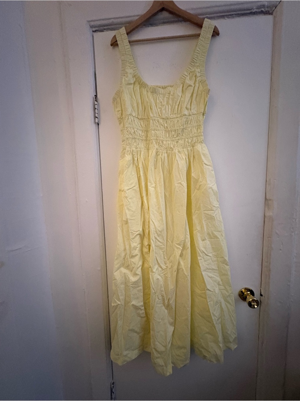 LOFT Poplin Smocked Maxi Pocket Dress - Picture 1 of 6